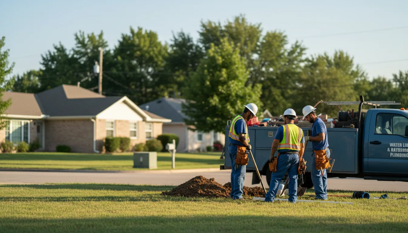 Residential water line and bathroom plumbing service in Carleton, MI